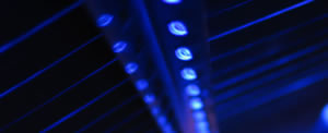 blue glowing